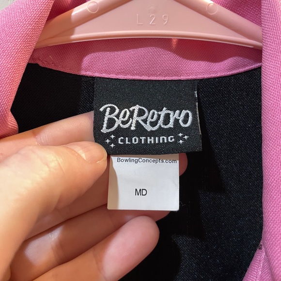 Bowling Shirt - BeRetro Custom Pink and Black - Picture 6 of 8